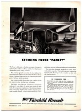 Original 1946 Army Cargo Plane Fairchild Aircraft Inc Print Ad (8in x 11in) picture