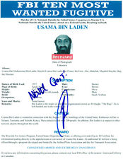 Rob O'Neill Signed Autograph 8.5x11 Bin Laden Wanted Sign Photo Beckett BAS picture