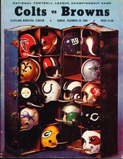 1968 National Football League Championship  Colts vs Browns program picture