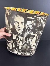 Marilyn Monroe Psychedelic Hollywood Movie Star Deco CHEINCO Metal TRASH CAN VTG picture