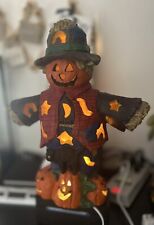 Vtg Mervyn's Scarecrow Light Up Figurine Halloween Decoration New Light/Cord 16” picture