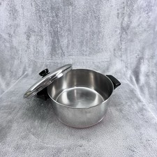 Vintage Revere Ware Stock Pot 4.5 QT 90F Copper Clad Bottom With Lid USA picture