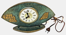 T3 Lanshire Electric Mantle Clock Judaica Israel 10 Commandments & Home Blessing picture