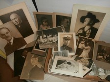 52 Vintage Antique Photographs Men Women Children Military Group Photo Lot picture