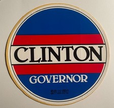 Bill Clinton for governor campaign sticker Arkansas c. 1980  *FREE SHIPPING* picture