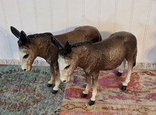 PAIR 1960s Diamond P Hong Kong Mule Donkey 669 Breyer Mold Farm Animals Plastic picture