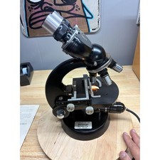 Vintage Carl Zeiss Laboratory Microscope Model KF Germany 4234184 w/ Case picture