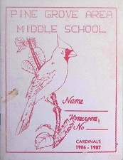 1986-1987 Pine Grove Area Middle School Student Handbook Schuylkill PA Cardinals picture