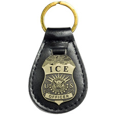EL8-24 ICE challenge coin leather keychain picture