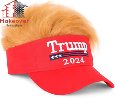 Trump 2024 Hat with Hair,Donald Trump Make America Great Again Wig Hat Embroider picture