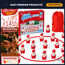 Magnetic Christmas Game Set with 20 Santa Claus Figures & String - Holiday Fun picture