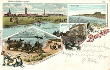 GERMANY GRUSS AUS BORKUM ANTIQUE POSTCARD picture