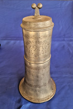 1766-Antique Engraving Beer Pewter Tankard-Antique Large Pewter Mug-Oversize picture