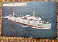 E. C. Kropp Co. 1949 S.S. Milwaukee Clipper Lake Michigan Postcard Posted picture