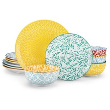 vancasso SELENE Plates and Bowls Set for 4, 12 12 Pcs (Service 4), Pastel picture