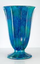 Antique Sèvres Ceramic Vase Enamel Blue Tulip Mark Decor Art Deco Rare Old 20th picture