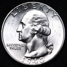 1940 D 1940 S Lot of 2 Washington 25C picture