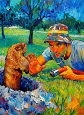 Caddyshack Bill Murray Movie Limited Edition Artist Signed Art Trading Card /30 picture
