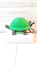Vintage Green Frosted Glass Turtle Shell Table Lamp Night Light Tiffany Style picture