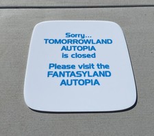 RARE DISNEYLAND SIGN PROP Tomorrowland AUTOPIA 1980’s- 1990’s vintage picture
