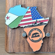 Camp Lemonnier Djibouti Africa Map Shape Challenge Coin  M#33 picture
