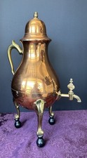 Antique Royal Holland Samovar Coffee Pot Daalderop Chinoiserie Copper &Pewter picture