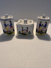 Vtg Moriyama Hand Painted 3 Piece Ceramic Set picture