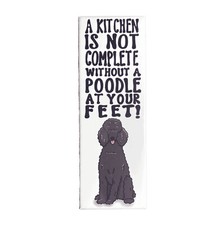 Black Standard Poodle Magnet Dog Portrait Art Gifts Collectible Kitchen Decor picture
