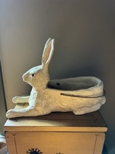 Vickie Smyers Original Folk Art Primitive Rabbit Basket Easter Hand Made Painted picture