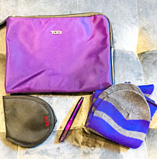 TUMI for Delta Airlines Amenity Kit Zip Bag w/ Eye Mask Socks Pen Toiletries picture