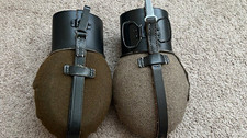2 WWII German Canteen ATF Replicas With Cups & Straps/ Excellent Condition picture