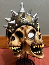 Vintage 3 Sided Skull Warrior Demon Halloween Face Mask picture