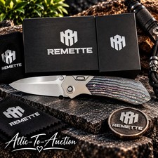 Remette Meteor -  Titanium and Jazzy Camo Carbon GLOW  Handle M390   RTPT-JAC picture