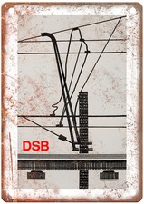 1977 Vintage Danish State Railroad Retro Look Metal Sign ZL471 picture