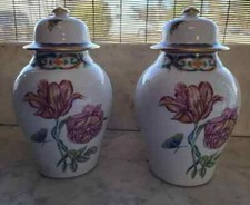 Pair of Mottahedeh Ginger Jar Mildred R. Mottahedeh Merian Collection Signed picture