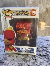 Signed Eric Stuart Funko Pop Vinyl: Pokémon Magmar 1125 W/Protector TSA COA picture