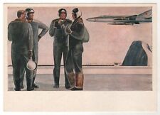 1972 Strong pilots Aces of the Arctic Muscular male aircraft OLD Russia Postcard picture