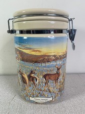 Wild Wings Latched Canister Stoneware Crock Winter Sunrise Persis Clayton Weirs picture