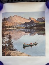 Lot of 3 Vintage New England Mutual Life Art Prints John Clymer John Falter Tube picture