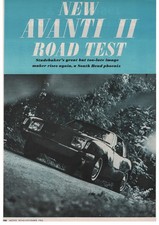 1966 STUDEBAKER AVANTI II 6 PG ROAD TEST ARTICLE picture