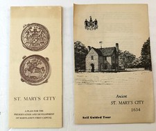 Vintage 2- 1950's St. Mary's City Est. 1634 Brochures 