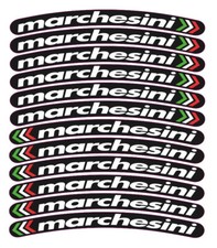 Marchesini Wheel Decals Rim Stickers Laminated Set Ducati 848 1098 1198 White picture