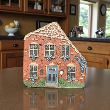 Enesco Brick By Brick Vintage Lavender And Lace Cottage Miniature #340863 picture