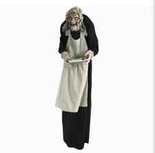 Life Size talking, led lights, moving, 5.2ft Halloween prop, witch, old lady picture