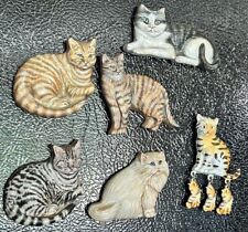 Cats Refrigerator Magnets 5 Nice Looking Cats And One Goofball With Kittens picture