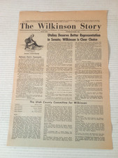 The Wilkinson Story Ernest L Run For Senate Newspaper Ad 1964 Provo Utah picture