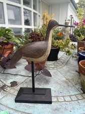 Carved Wooden Shore Bird Decoy Of Ian McNair Eastern Shore Virginia picture