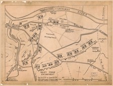 Valley Forge Encampment 1777 Vintage Military History Map Photo Reprint picture