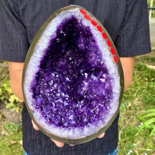 9.25LB Large Natural amethyst Dinosaur egg Quartz Crystal specimen healing picture