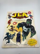 DK JLA Sticker Book DC Comics Over 60 Stickers 2002 Paperback Sticker Book VTG picture